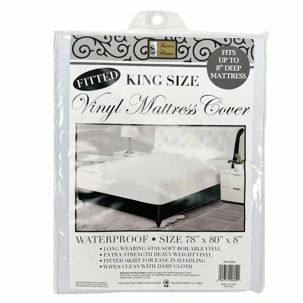 Waterproof Vinyl Mattress Encasement - Neutral Look, Zippered, Bed Bug Proof, Dust Blocker Mattress Pad/Topper/Protector for Twin, Full, Queen, King Sizes, Dust Blocker Mattress Pads/ Toppers/Protector