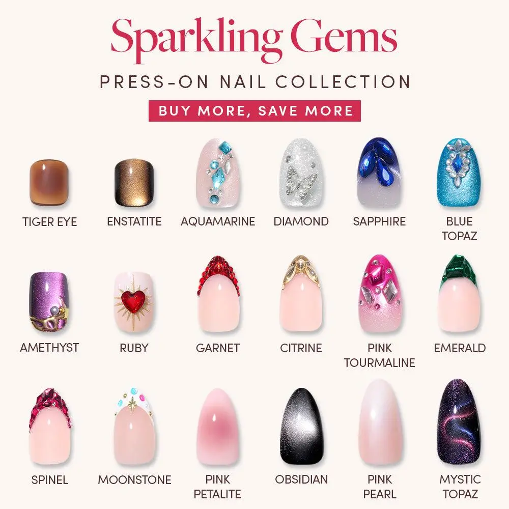 Glamnetic Sparkling Gems Press On Nail Collection Glamnetic Sparkling Gems Press On Nail Collection