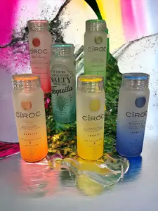 Ciroc look alike Frosted Glass Bottle Cup Drinkware Portable Tumblers Gradient Mason Jar Jar Borosilicate