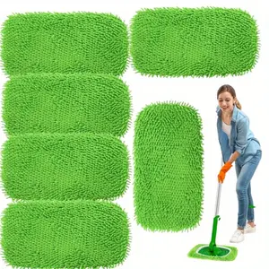 4pcs/6pcs/8 pcs Reusable Washable Microfiber Mop Pads - Secure Fit Design, Microfiber Texture, Cleaning Accessories(Mop is not Included)