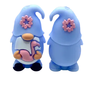 Let's Get Flocked Up Gnomies 3D Silicone Focal Beads - Gnome Beads with Flamingo Craft Diy Beading Accessories