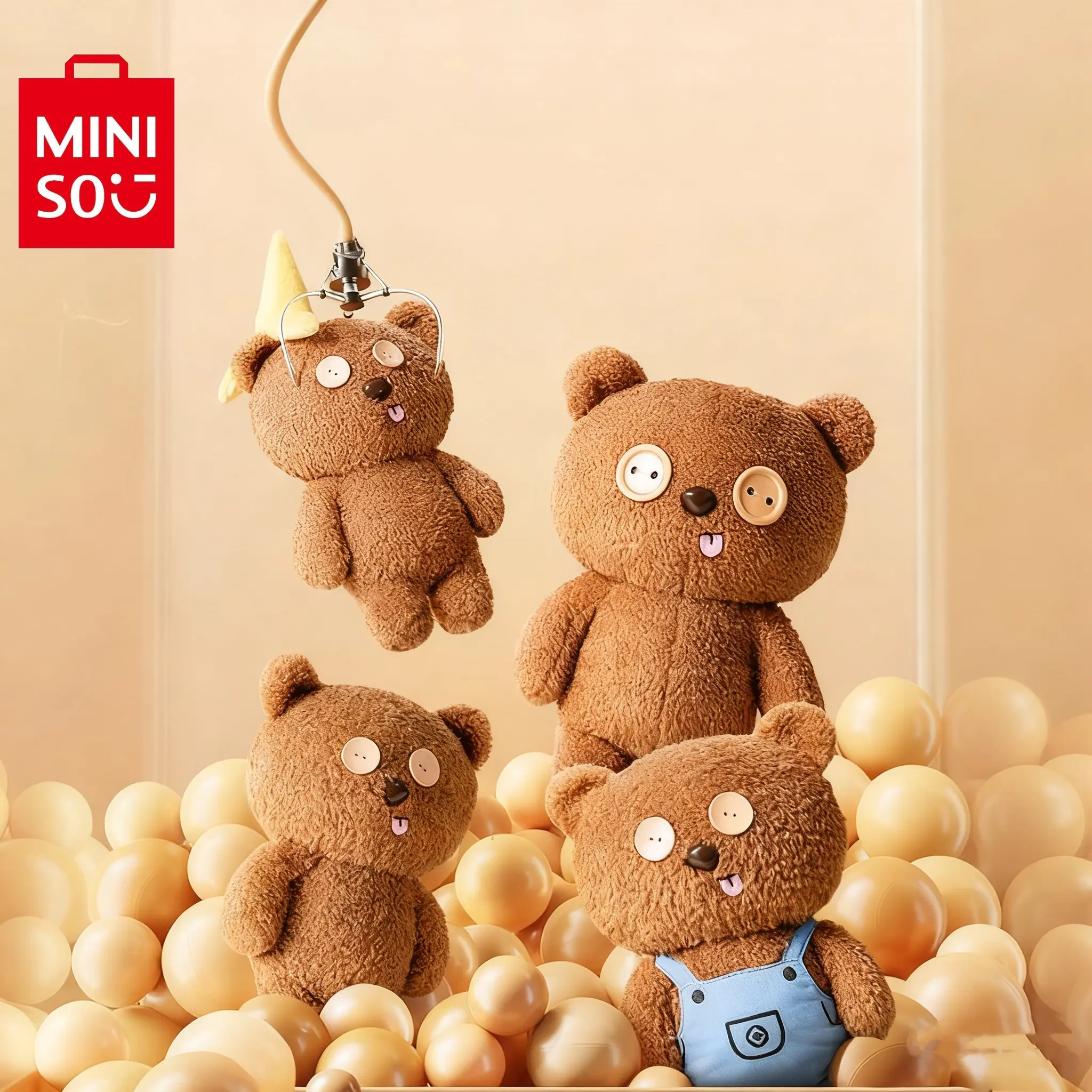 MINISO Bob-Tim Series Tim Cartoon Plush Toy - Soft Adorable Cuddly Collectible, Daily Companion, Cozy Home Decor, Gift-Ready Charm for Fans, Cuddly Stuffed Animals
