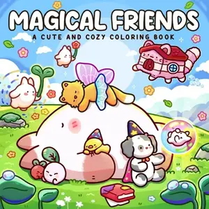 1pc MAGICAL FRIENDS coloring book For Adults And Kids,Simple And Big Designs For Relaxat colouring books,Toys suitable for boys and girls, zero foundation drawing to relieve stress coloring book，Christmas gift，Halloween Gift，Back to school gifts