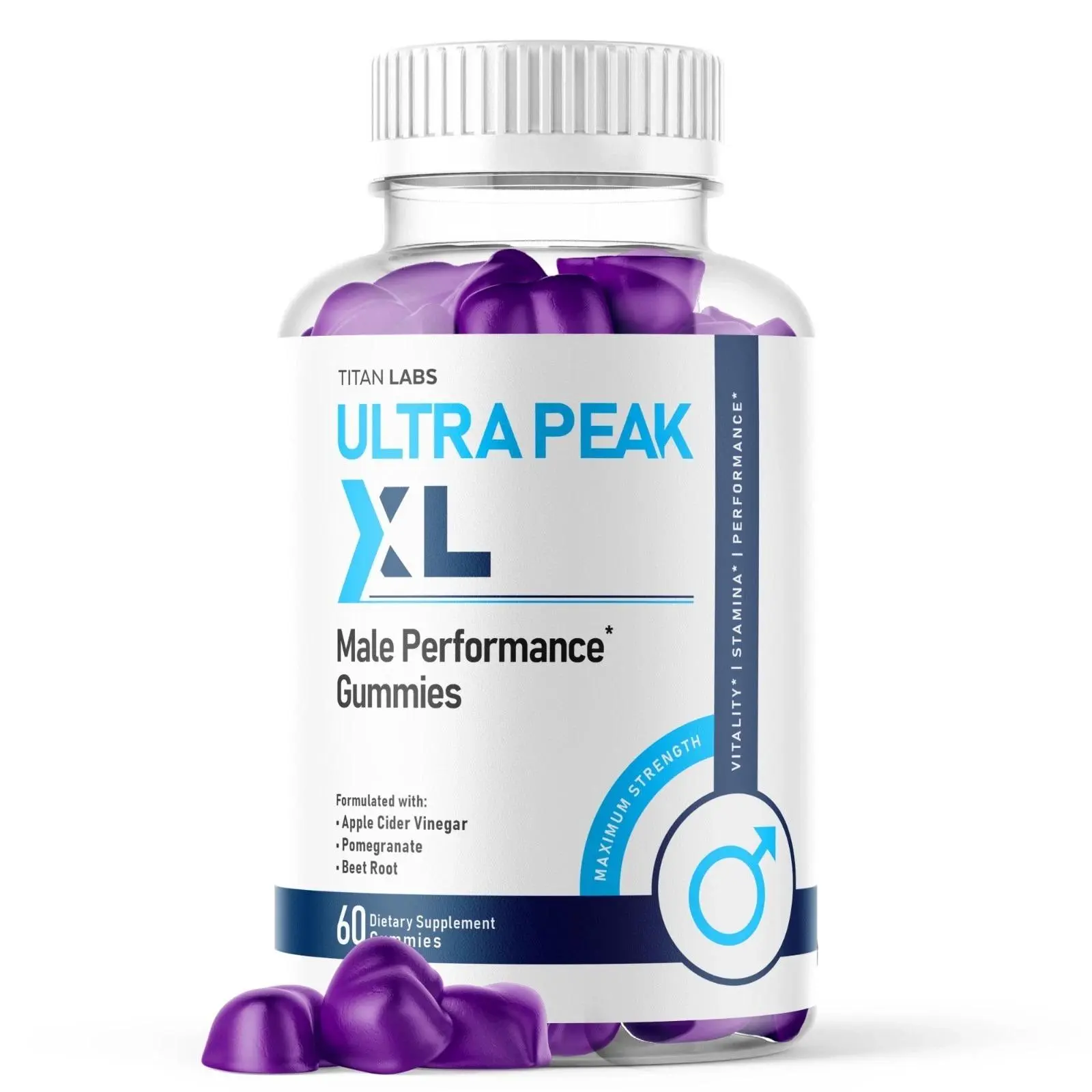 (1 Pack) Ultra Life XL Dietary Supplement Gummies - 60 Pieces Natural Sources Formula, Supports Energy, Wellness Boost, Prop 65 Safe Advanced Wellness Support