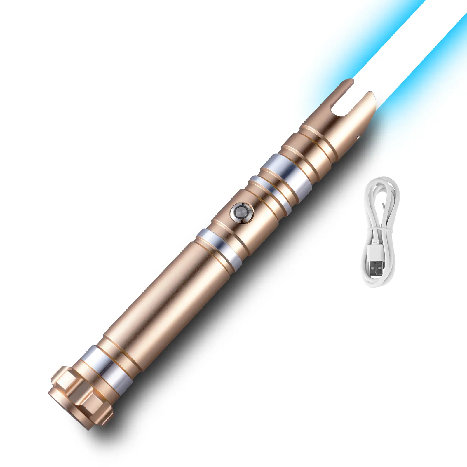 VEVOR Light Sword,  Light up Sword with 12 RGB Colors, FX Sound and Realistic Handle, Rechargeable Light Up Sword Toy for Adults and Kids, Christmas Day, Halloween Cosplay, Birthday, Gold