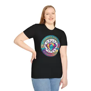 Diamond Drillz .& Thrillz Time T-Shirt | Colorful Gem Badge Design