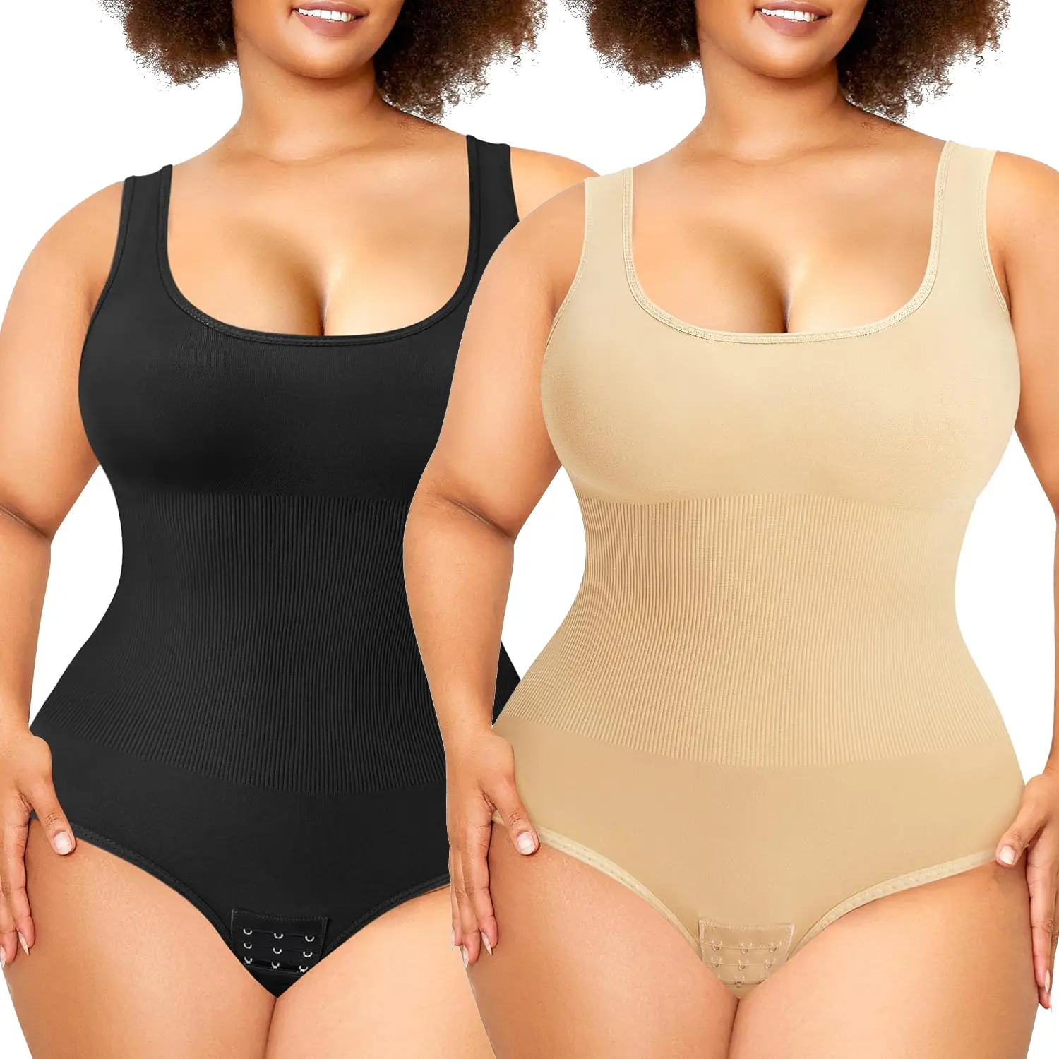 Women's Shapewear Bodysuit, Seamless Tank Top with Tummy Control, Spandex Compression Fabric & Butt Lifter Style, Essential, Outerwear, Basic, Minimalist, Birthday