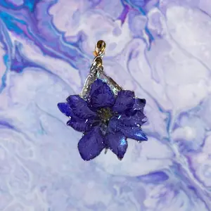 Purple Royale Flower pendant