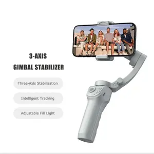 3axis gimbal stabilizer with intelligent tracking and adjustable fill lighting . Smartphone Camera Accessories Selfie Cellphone