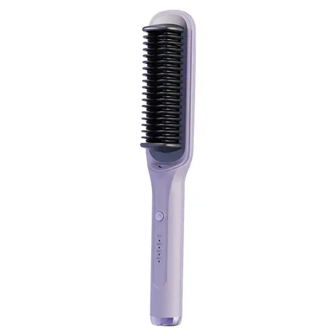 PretiHom Thermal Hot Comb Hair Straightener - Heated Tool with Negative Ion Anti-Frizz, Heat Damage Prevention, Hair Straightener Blowout for Curly to Straight Transformation on Curls and Coils