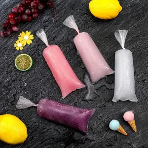50/100pcs Lolly Bags, Disposable Kitchen Ice Cream Mold Bags, Plastic Ice Candy Bags, Ideal for Making Ice Creams, Yogurt, Candy