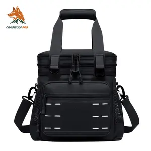 CragWolf Pro Tactical lunch Box Cooler Bag - Tactical Insulated Lunchbox for Men - Large Soft Expandable Lunch Pail for Adults Work Outdoor Shifts Trips Black , office outdoor picnic trip, lunch cooler bag heavy duty, ,camping tote