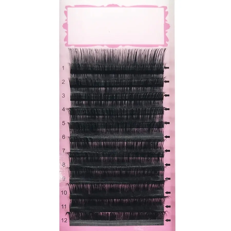 Premium Silk C-Curl Individual Eyelash Extensions, Natural Curl Lash Clusters for Makeup, Soft Lightweight Tray for Professional Salon Use