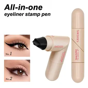 Rotating Winged Eyeliner Stamp Pen, Dual-Head Cat Eye Tool with Wing Stamp, Waterproof, Smudge-Proof & Quick-Dry for Easy Sharp Lines