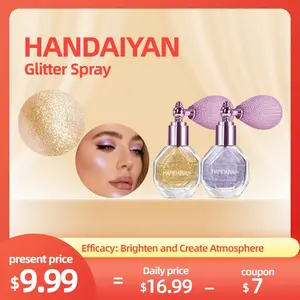 HANDAIYAN 2-Bottle Glitter Face & Body Makeup Set - Glittering Highlighter Sprays, Dazzling for Music Festivals, Stage Performances, Festive Celebrations, Cosmetic, Lightweight tiktokshopspringglowup,summervibes