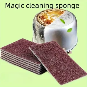 5/10pcs Scrub Sponge Pads, Pot Bottom Cleaner, Dish Washing Sponges, Strong Disinfection Cleaning Tools, Kitchen & Restaurant Supplies