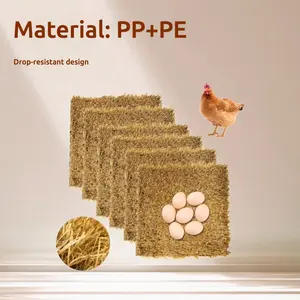 Washable Artificial Grass Chicken Nesting Pad, PP+PE Material Anti-Fall Pad for Egg Laying Chickens,Chicken Nesting Pad,Soft Anti-Fall for Egg Laying Hens,Chicken Coop Bedding