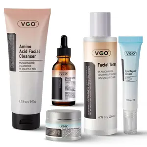 VGo Skincare Five-step Routine Daily care RepairMoisturizing improving skin condition-A  Moisturizing Suitable for sensitive skin-Live Skincare Gift box set, cleaning set, skincare set, multiple piece set Kit Repair Kit
