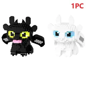 New Building Blocks Animals Toys Cartoon Dragon Micro Blocks Action Figures Halloween Toys Gifts Decorations Bear Building Block