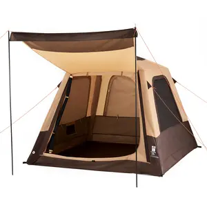 【DealsForYouDays】VEVOR 4-Person Inflatable Tent, Automatically Inflating Frame Tent with Rechargeable Pump, TPU Air Tube, 5 Large Mesh Windows, Carry Bag, Sun Protection, UV-Tear Resistant Weather Sealing, Portable Waterproof for Family Camping