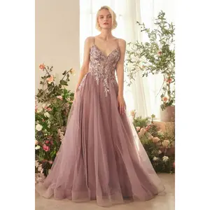 Andrea & Leo A1419 - English Violet A-line Gown