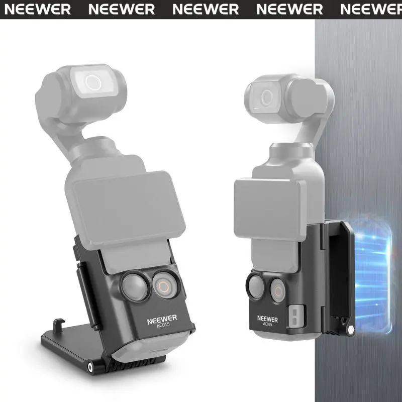 NEEWER AC015 Adjustable Magnetic Mount Camera Stand for For DJI Osmo Pocket 3/Xtra Muse, 180° Rotation, Desktop Support Base Bracket, Multi-Function Expansion Adapter Frame Accessories (Camera Not Included) tiktokshopbacktoschool