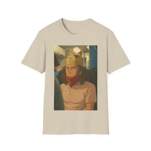 Burger King Guy Inspired Tee Shirt, Unisex Softstyle T-Shirt, Funny Meme Shirt, Ghibli Tee Shirt, Soft Cotton, Classic Tee Shirt