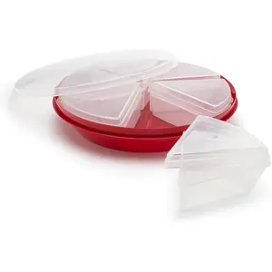 Pie Carrier and Saver With Lid, Holds up to 10" Pies, Includes 6 Pie Slice Containers