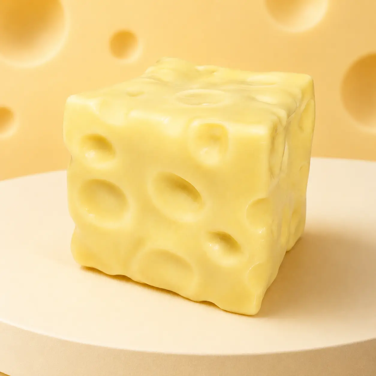 Cheese Shaped Squishy Fidget Toy - Vaseline-Like Filled, Moldable, No-Rebound Soft Texture Stress Relief Cube, Desk Toy, Party Bag Gift for Loved Ones