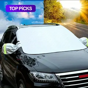 Christmas Car Windscreen Cover, Magnetic Car Windshield Cover For Winter, Car Windscreen And Wing Mirror Windshield Frost Cover, Ice Snow Shield For Most Cars, Car Accessory