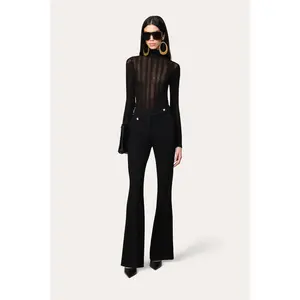 Silk Pointelle Turtleneck Sweater