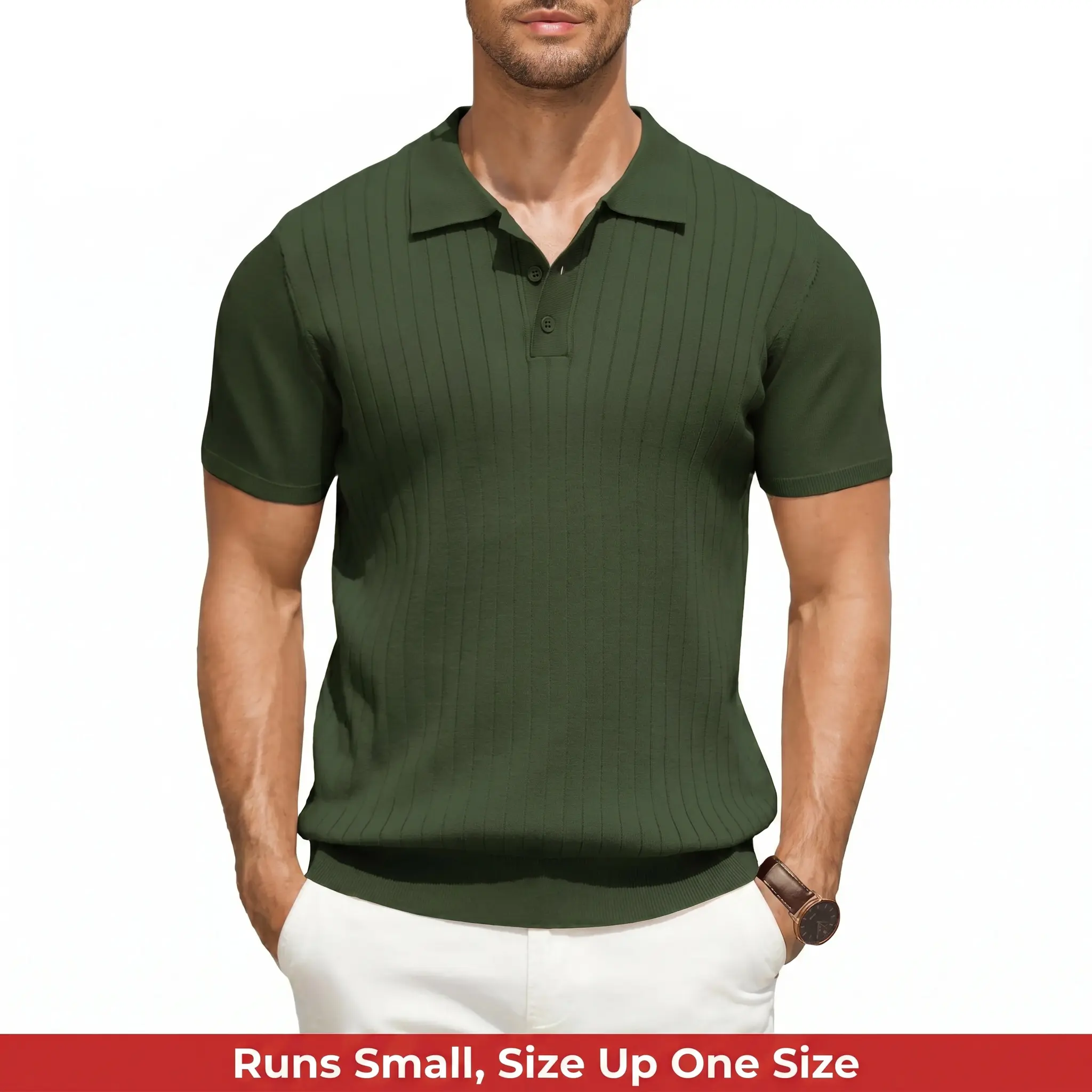 COOFANDY Men's Knit Polo Shirts Short Sleeve Ribbed Knitted Shirt Summer Lightweight Casual Golf Shirts COOFANDY Men's Knit Polo Shirts Short Sleeve Ribbed Knitted Shirt Summer Lightweight Casual Golf Shirts