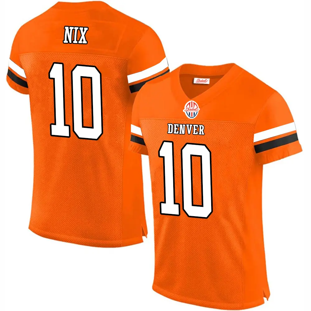 DEN 10 Men's Stitch Sport Jersey Football In Orange