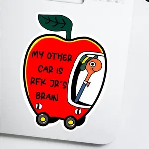 My Other Car is RFK Jr's Brain Sticker | Political Humor Stickers