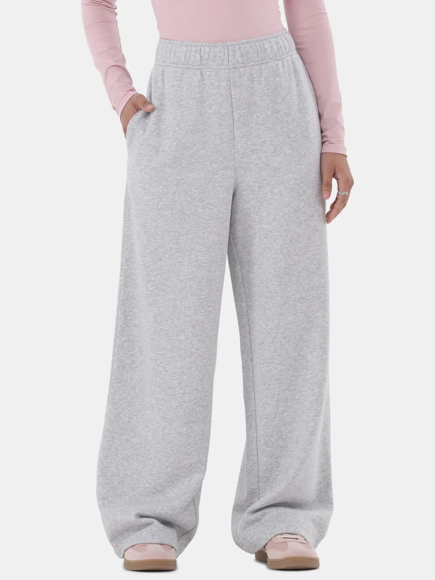 Heather Gray Wide-Leg Sweatpants (4-Pack)