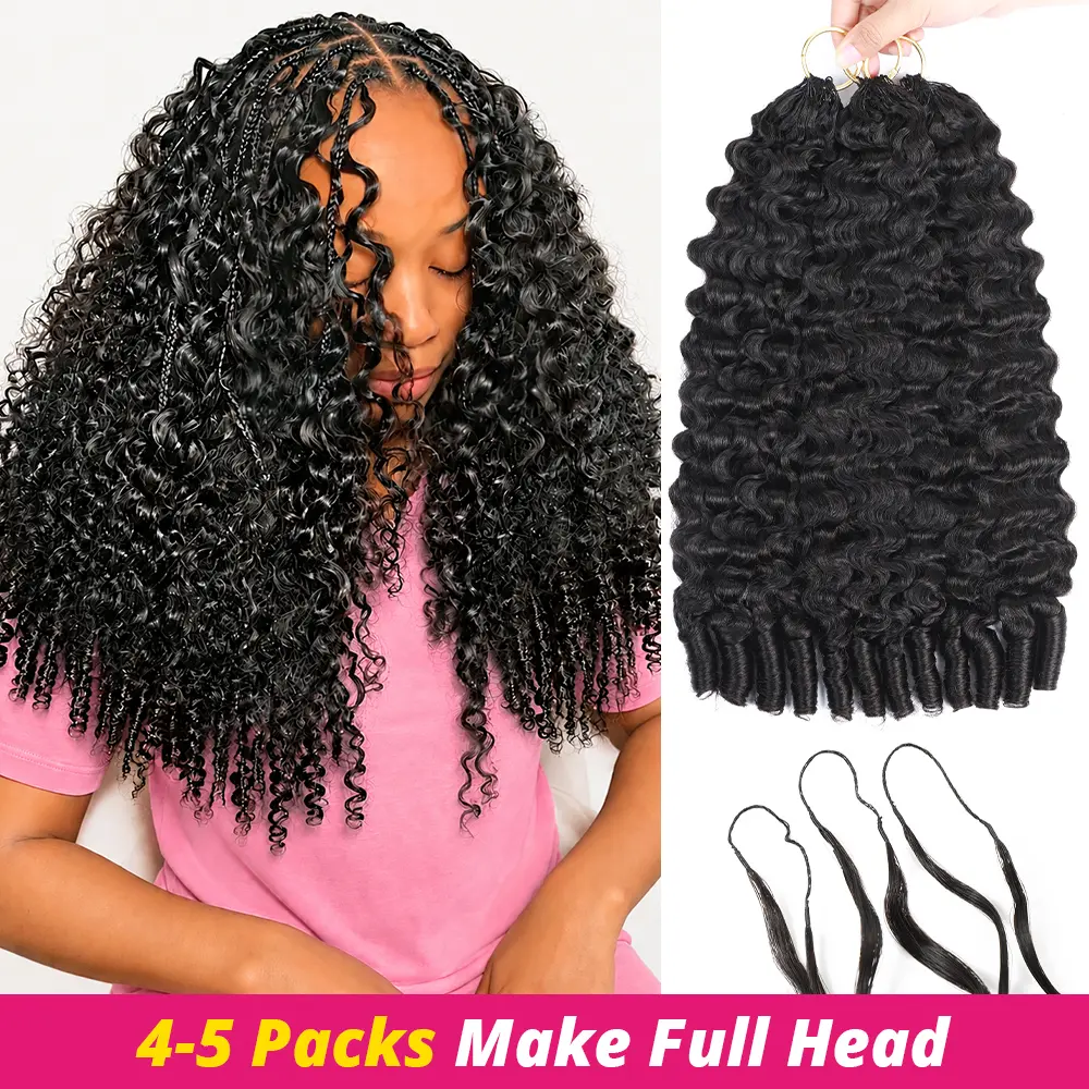 [Lowest Price]Burmese Curly Crochet Human Hair For Mircale Knots Deep Wave/Kinky Curly Human Hair Feather Crochet Human Hair Extensions for Boho Braiding Hairstyle #SummerWins #DealsForYouDays