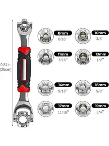 52-in-1 Universal Wrench Socket Tool - All-in-One Spanner for Household Repair with 360-Degree Rotation & Multifunctional Design