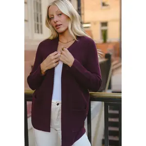 Gather Cardigan - Soft Knit with Pockets