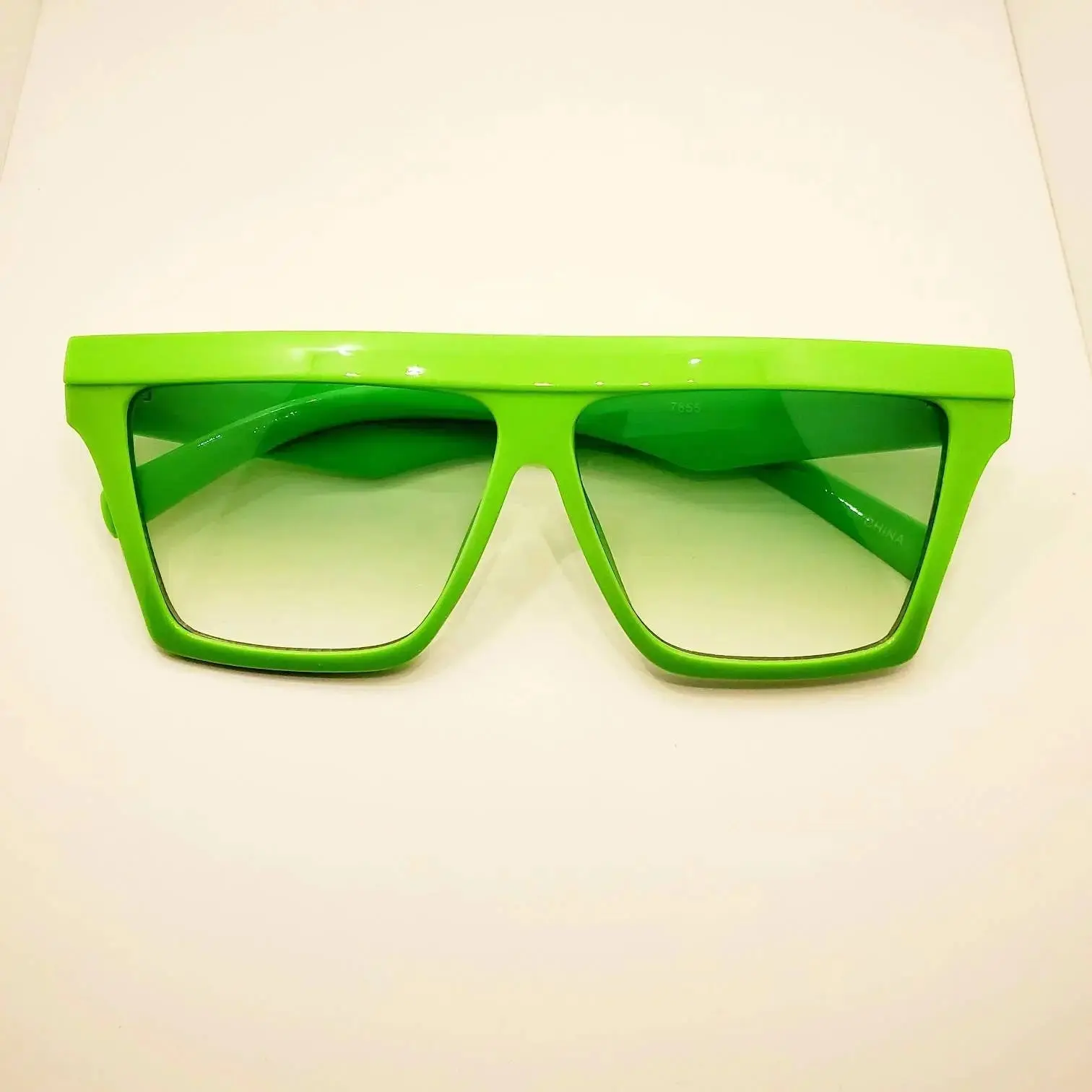 Neon GLOW Sunglasses with Green Frame and Lightweight Design
