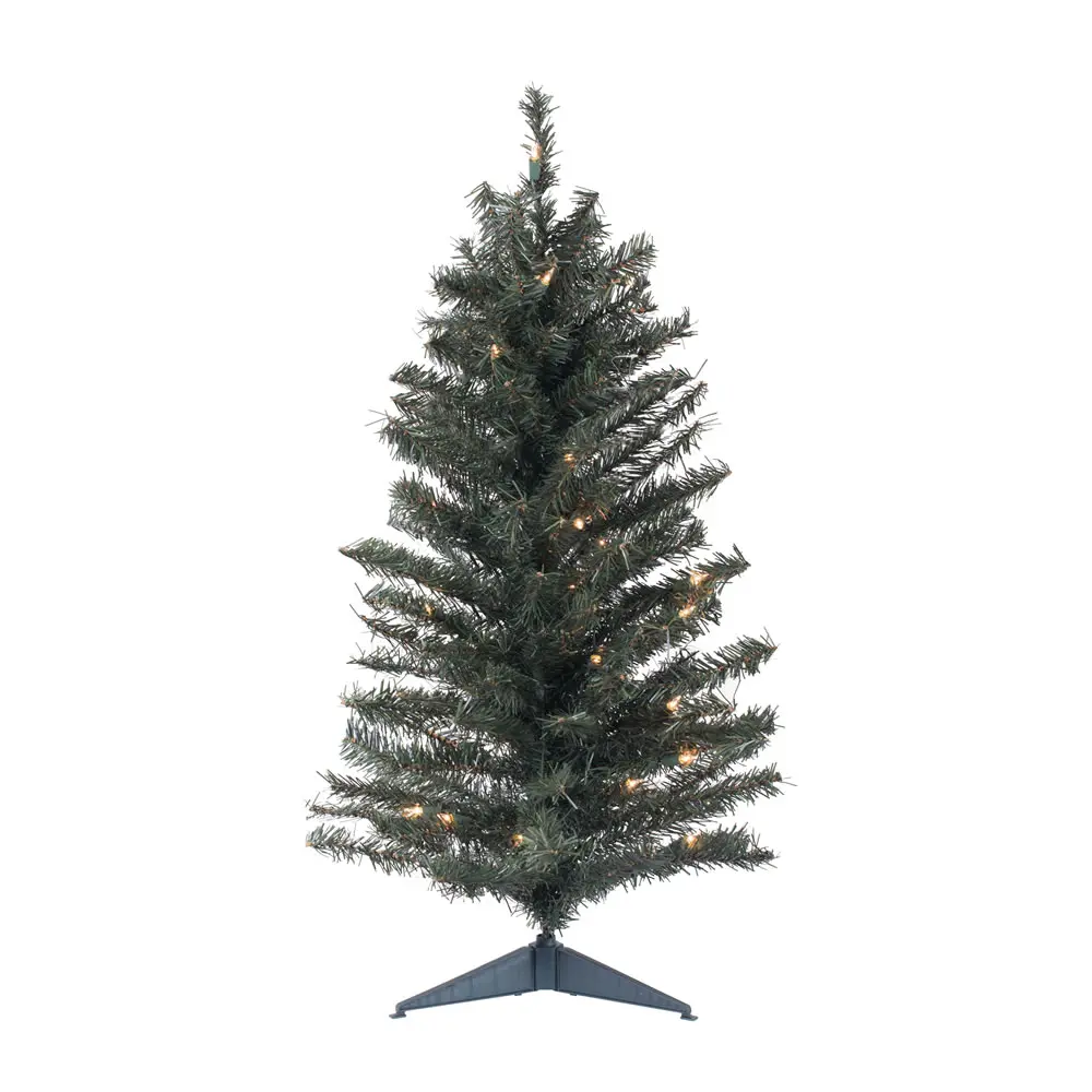 212 MAIN 36 in. Canadian Dura-Lit PVC Tabletop Christmas Tree - Illuminated, Plastic Stand, Festive Home Decor, Holiday Accent