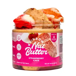 Strawberry Bundt Cake Chocolate Peanut Butter Nut Butter Cream Cheese Frosting Strawberry Sauce Dessert Sweet Thick Peanut Butter Snack