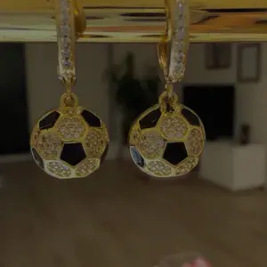 Soocer Ball Hoop Earrings