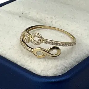 Oroconda 14K Gold Double Infinity Ring for Women - Elegant & Meaningful Jewelry - Perfect Gift for Her - Lightweight & Stack-Friendly - Luxury Style