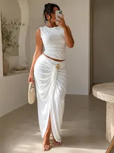 two piece skirt and shirt