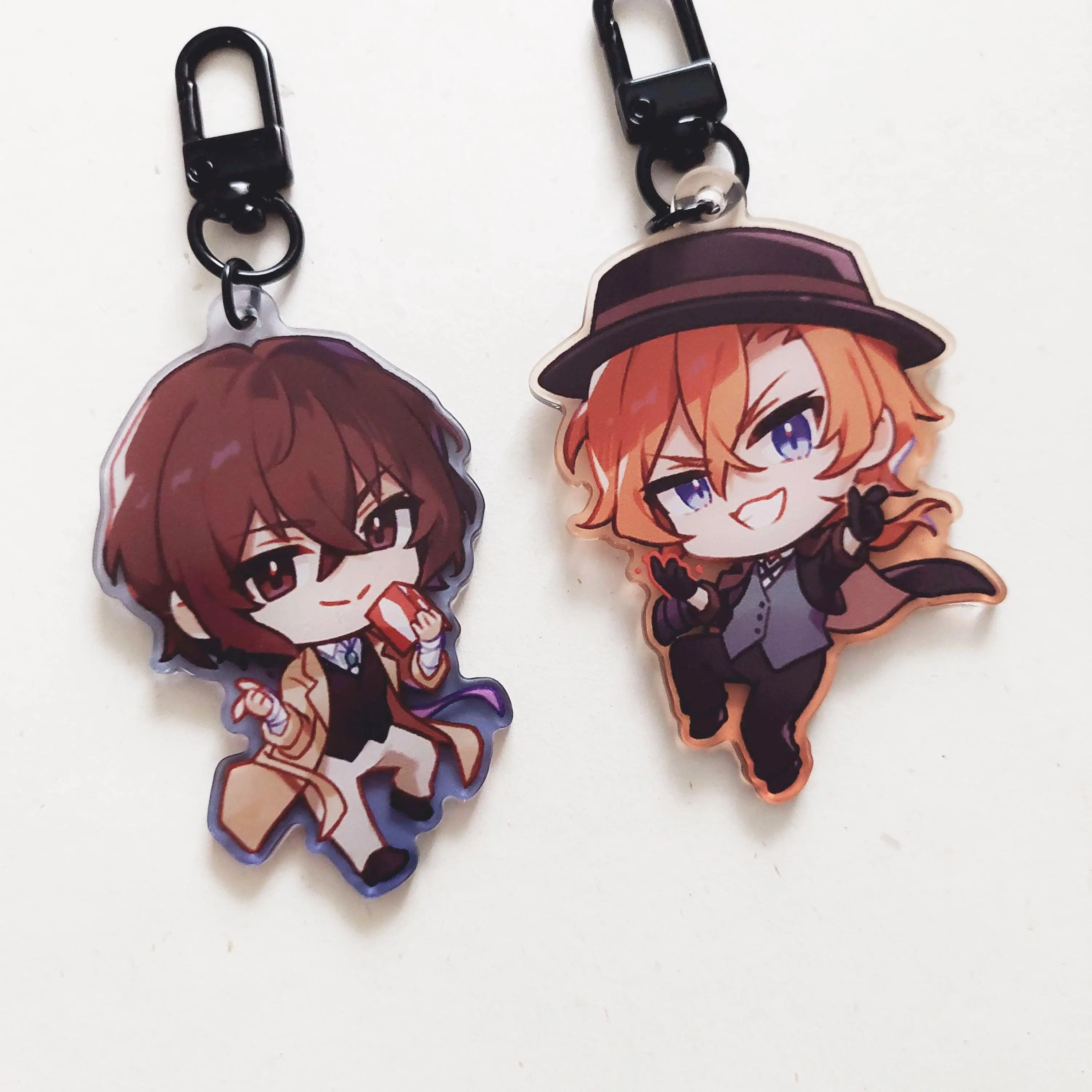 Bungou Stray Dogs Soukoku Acrylic Keychains Dazai and Chuuya Double Sided
