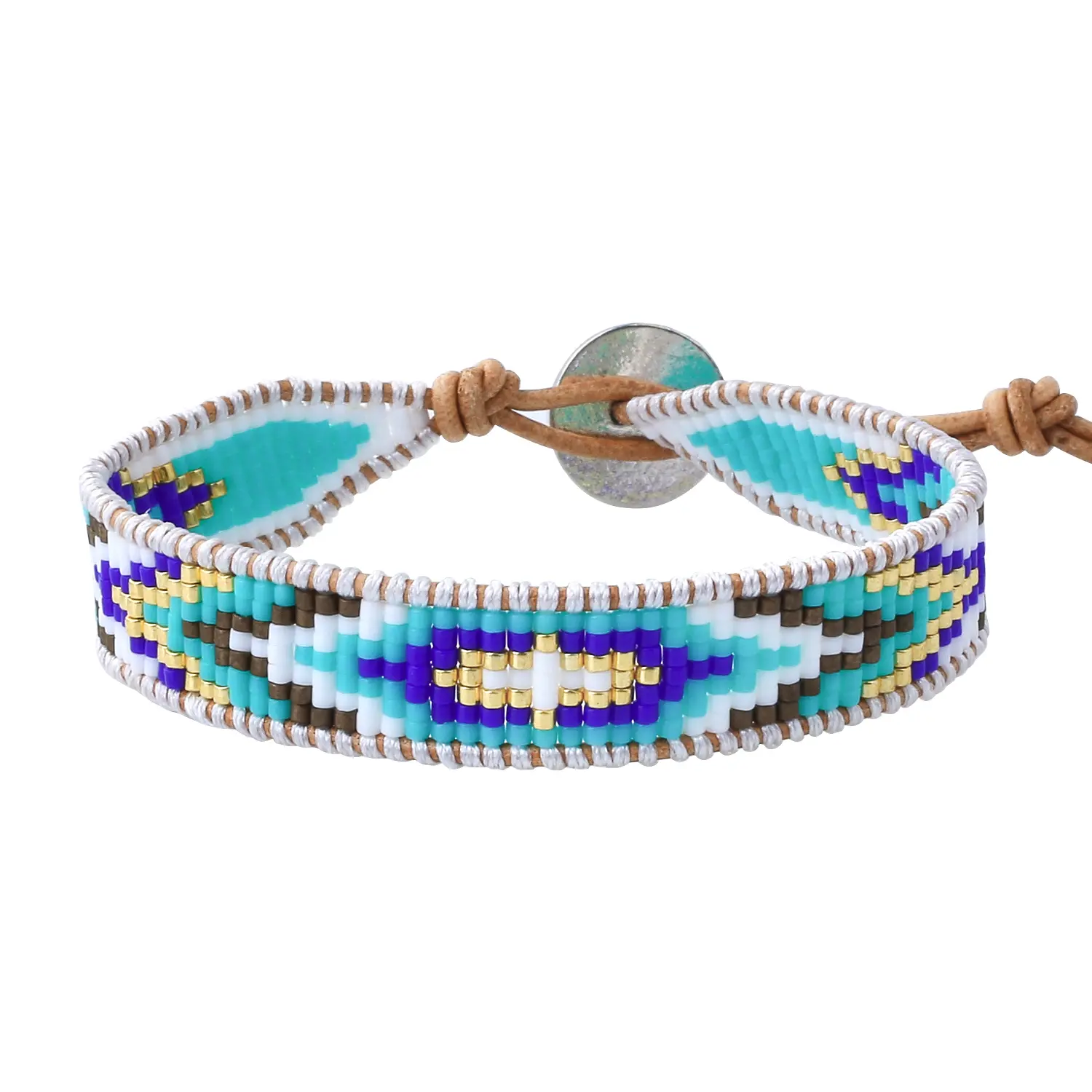 KELITCH Love Bracelets Miyuki Beads BOHO Classic Beaded Leather Wrap Bracelets Romantic Gifts Handcrafted Jewelry Bangles