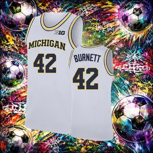 Men's #42 Will Tschetter Michigan Wolverines College Basketball Jersey