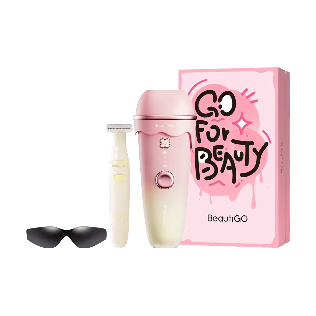 Beautigo IPL Hair Removal Device Ice Blue Sapphire Gentle Full Body Hair Remover with Goggles & Electric Shaver Set