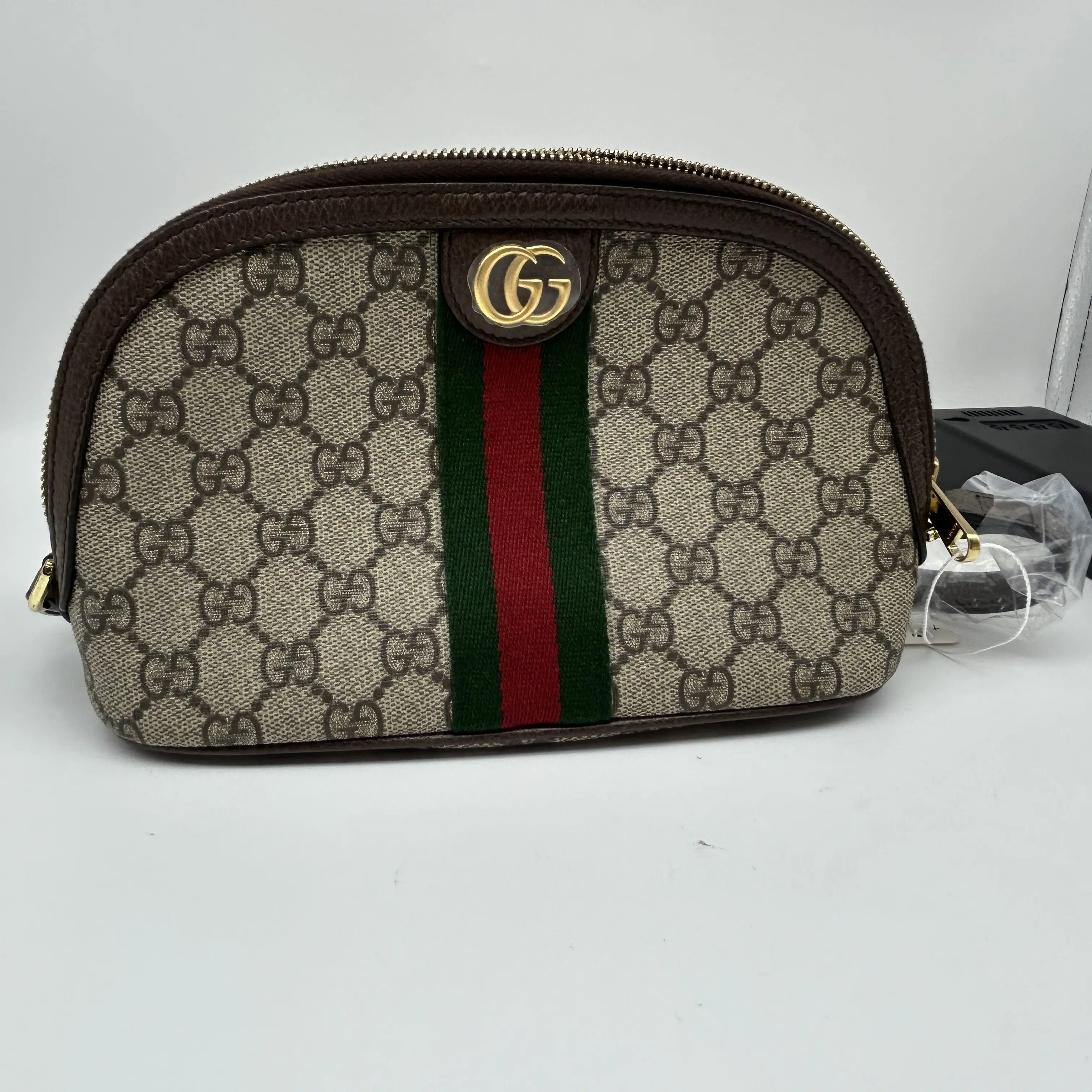 Pre-owned GUCCI Ophidia GG Supreme Cosmetic Pouch