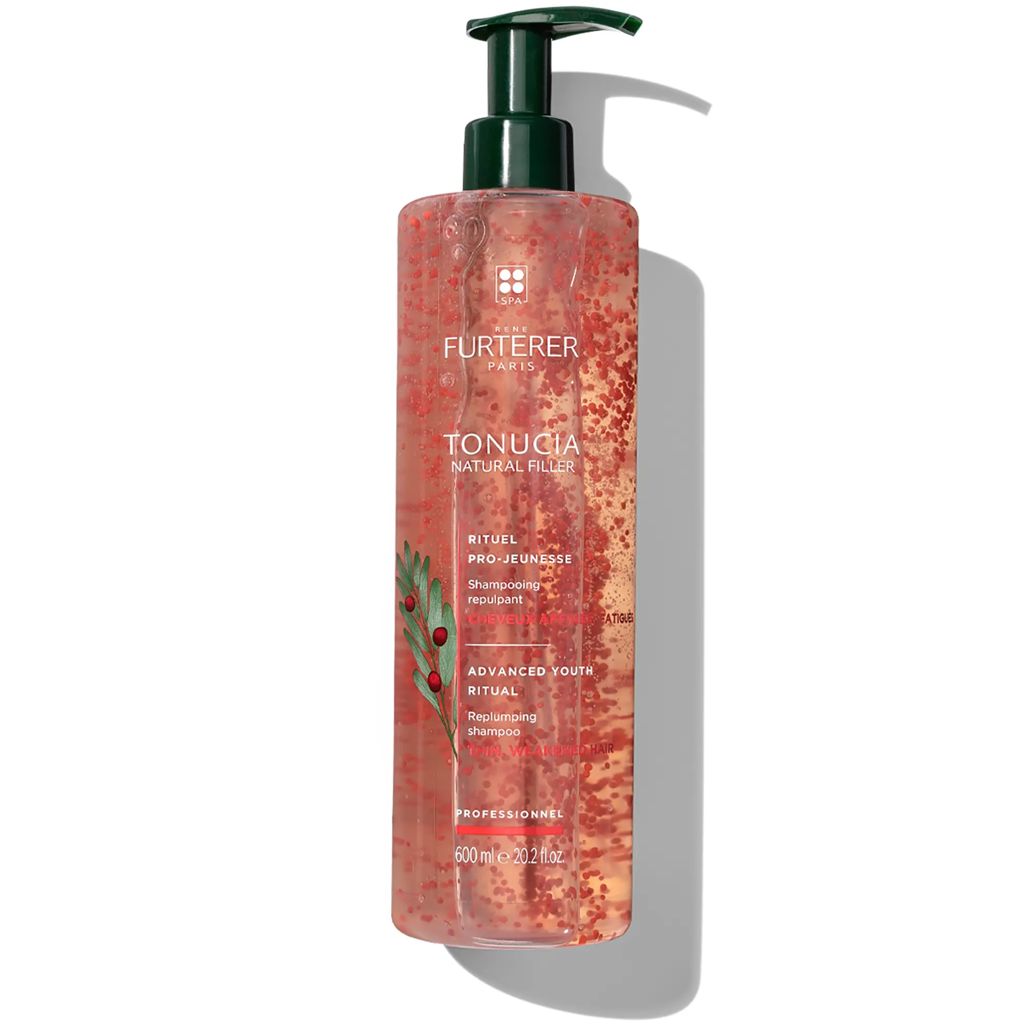 Rene Furterer TONUCIA Plumping Shampoo, Anti-Aging Hair Cleanser with Hyaluronic Acid to Restore Density for Thinning Hair, Sulfate-Free Haircare, 6.7 oz, Fragrance, Radiant, Oil, Gentle, Anti-Hair Loss